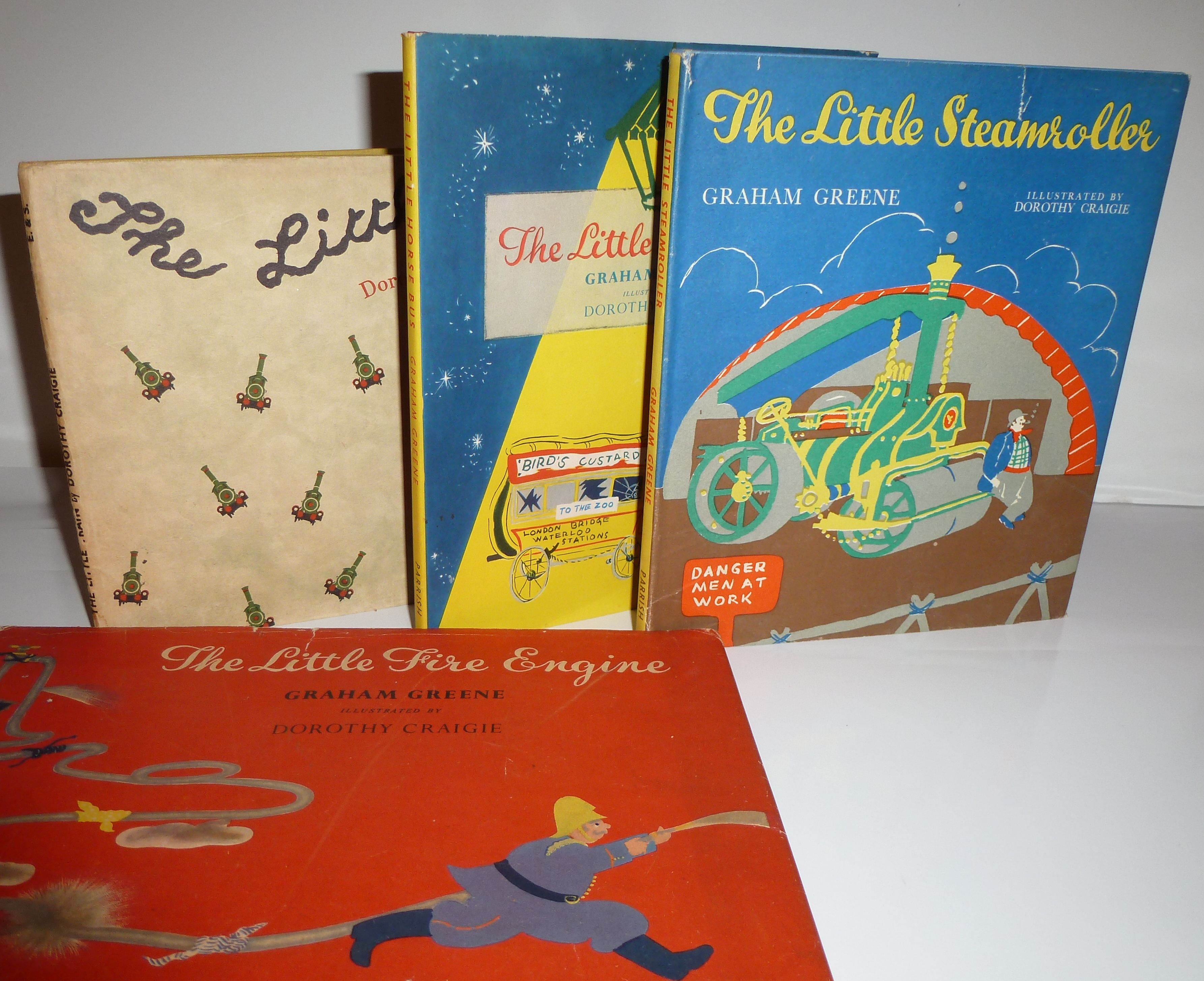 The Little Train / The Little Fire Engine / The Little Horse Bus / The Little Steamroller front cover all